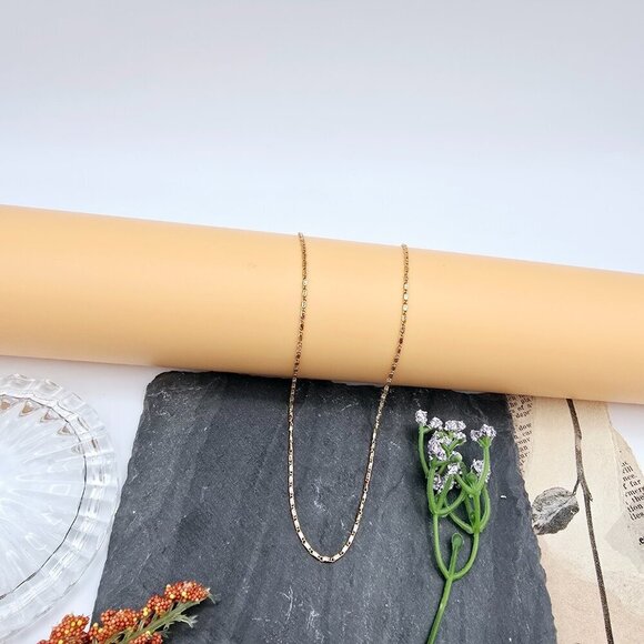 Rose Gold Slim Chain Necklace with Extender – 20 Inch Elegant Style, XPNL0008 - Picture 9 of 12